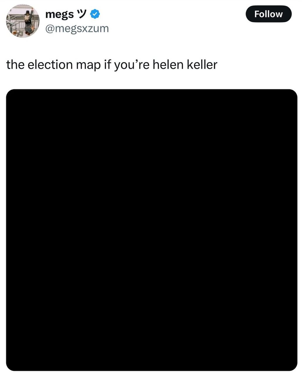 Helen Keller election map meme
