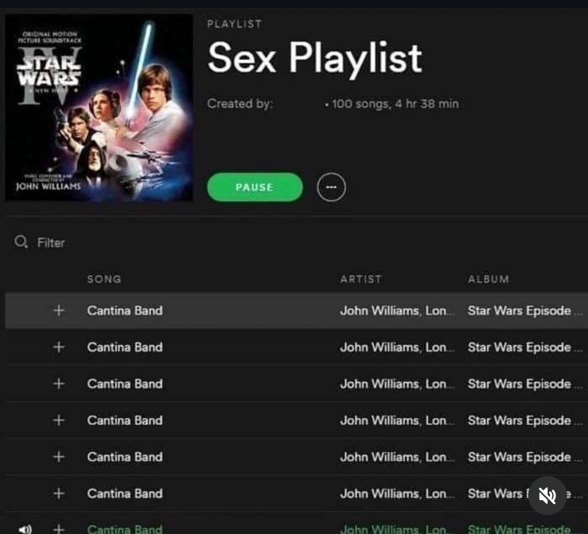 Star Wars sex playlist meme
