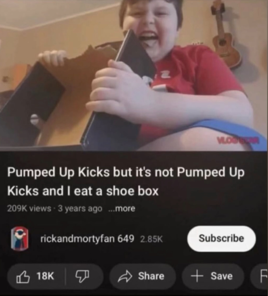 Pumped up kicks shoe box meme
